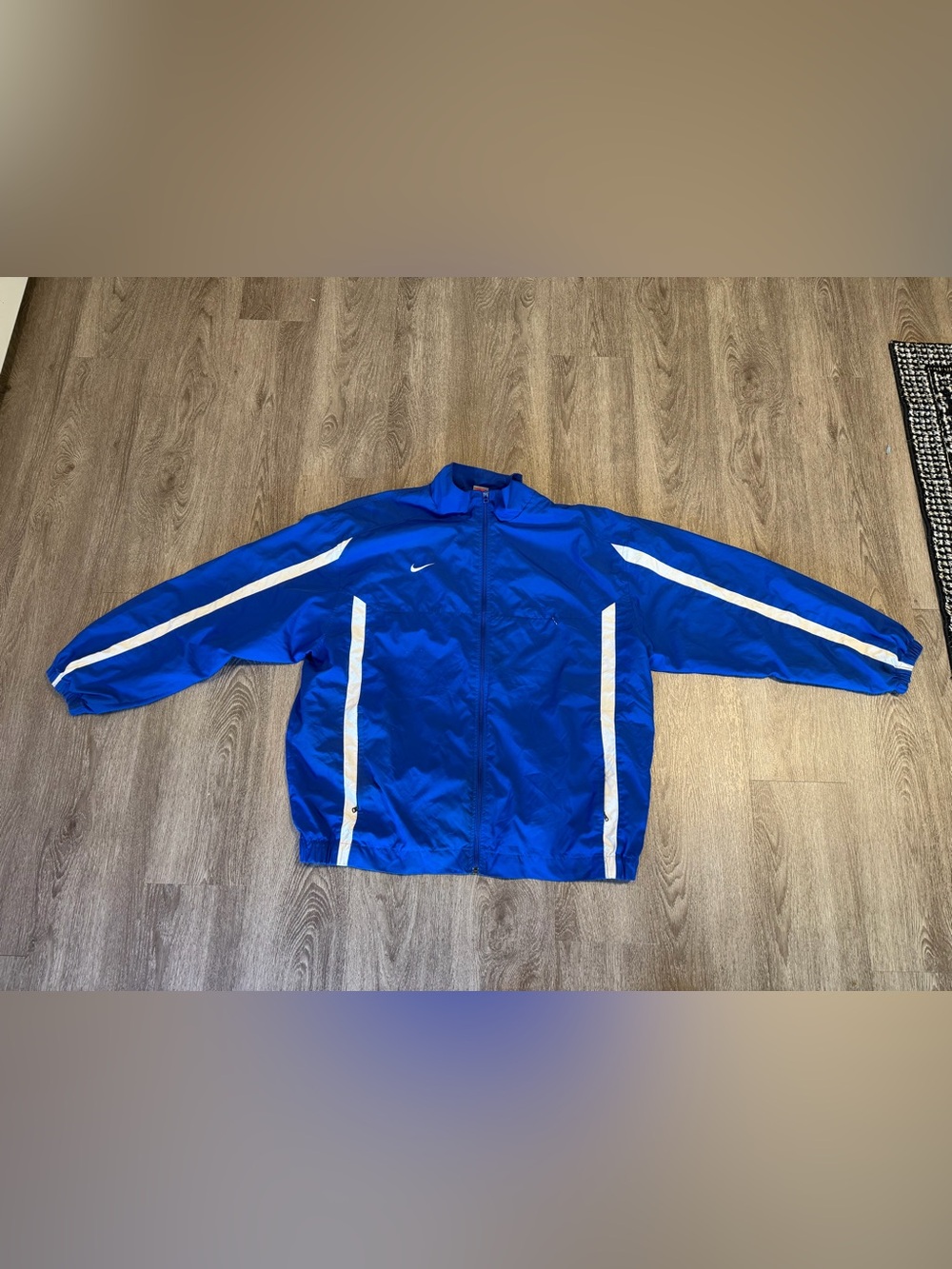 Vintage Y2K Nike Light Zip Windbreaker Track Jacket Size XXL Blue 2X Large